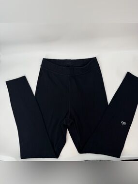 Alo Yoga black cotton ribbed leggings XS